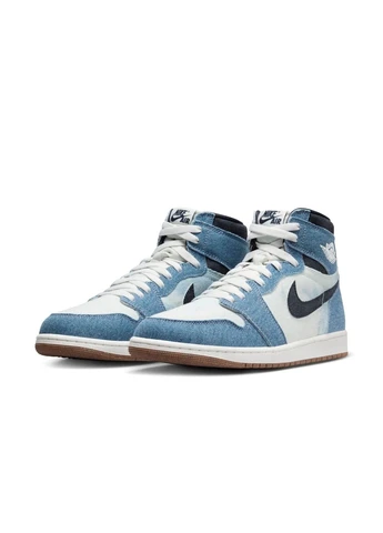 Белые кроссовки мужские 1 retro high og white/blue Air Jordan