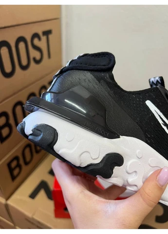КРОССОВКИ ЖЕНСКИЕ NIKE REACT VISION BLACK WHITE НАЙК РЕАКТ БЕЛЫЕ No Brand белые демисезоны (391999890)