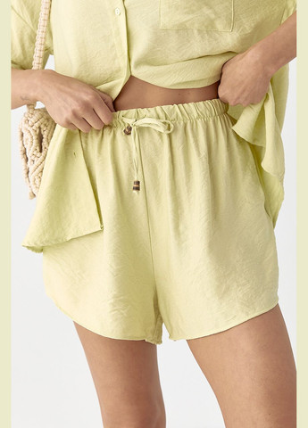 Літній костюм з сорочкою на гудзиках та шортами Lurex (330357686)