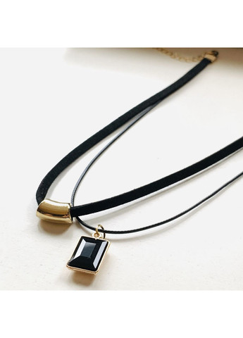 Чокер жіночий на шию, елегантний оксамитовий, з підвіскою ''Fusion'' (чорний) China (367623246)