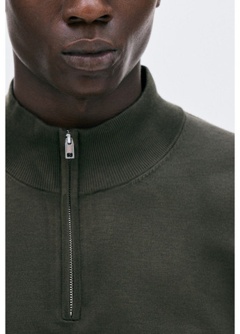 Зеленый демисезонный мужской свитер тонкой вязки regular fit (58512) m зеленый H&M