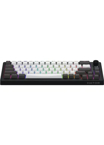 Клавіатура Skyfall 65 Pro Aurum Vanila Silent RGB Wireless/Bluetooth/USB UA Grey/Black (HTK4160UA) Hator (399261086)