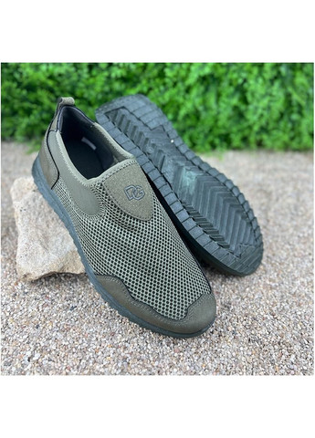 Чоловічі мокасини в перфорацію VS-0020903 Зелені Dago (330105627)