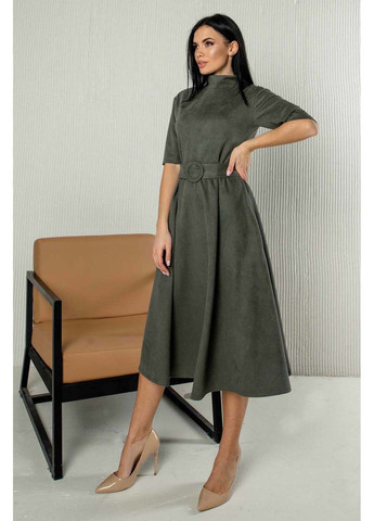 Оливкова (хакі) святковий сукня Ри Мари однотонна