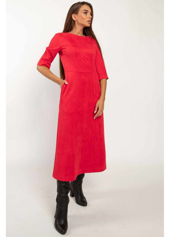 Красное кэжуал платье Ри Мари однотонное