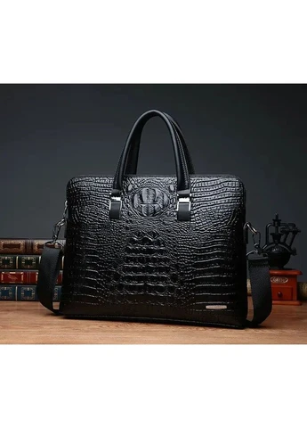 Мужской портфель для документов А4 под крокодила No Brand (394178841)