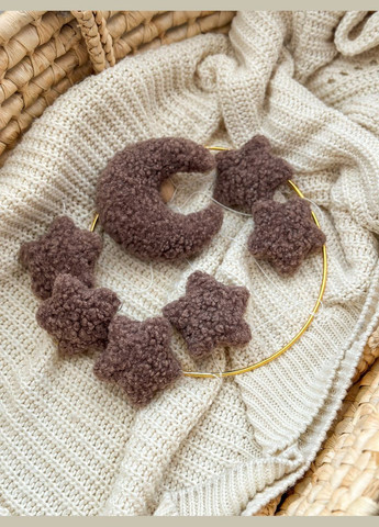 Дитячий музичний мобіль на ліжечко для немовлят WooolyWool «Зірки беж» з 35 мелодіями No Brand (342757855)