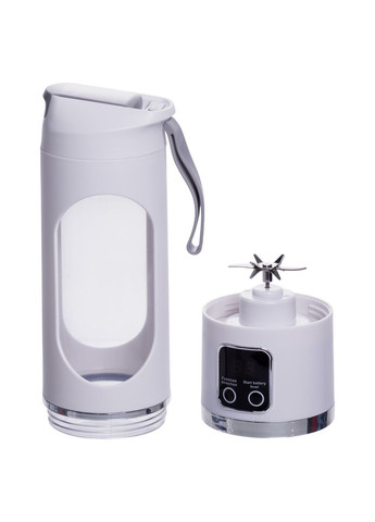 Портативний блендер для смузі на акумуляторі 450 мл 25 Вт USB Білий HP-11-10W Huizhou (369720591)