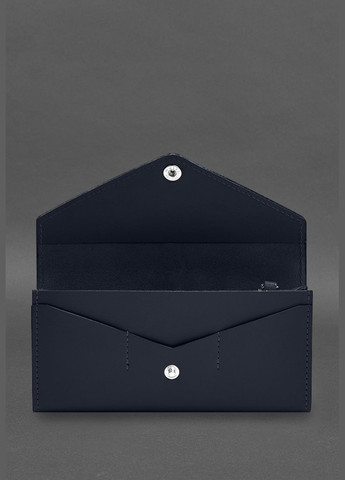 Кожаный клатч (портмоне) на кнопке 5.0 Синий (A-028643) BlankNote (328444855)