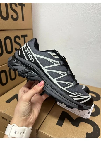 Чорні кросівки чоловічі salomon xt-6 expanse grey black gore-tex саломон хт 6 чорні демісезон No Brand