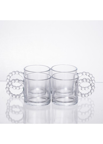 Чайний набір із товстого скла 5 предметів на 4 персони 64486-24 Yiwu (371161182)