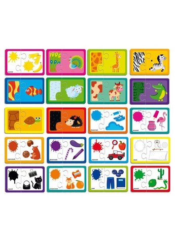 Пазлы Ассоциации Найди пару Цвета и окраски животных (VT5003-02) Vladi toys (364112052)