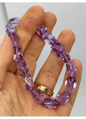 Браслет из аметиста 8*12 мм 20 см Фиолетовый No Brand (395397796)