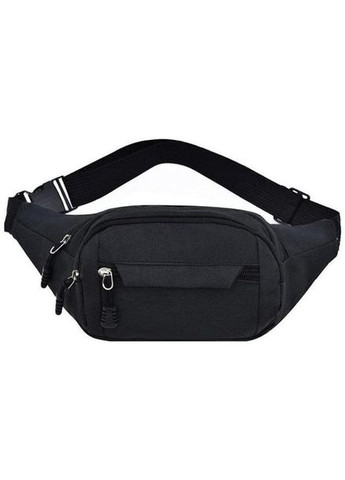 Сумка чоловіча на пояс через плече з текстилю середня Чорний 35337 Monsen (361432890)