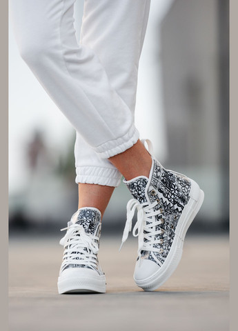 Кроссовки женские Christian Dior B23 Sneakers black white | Диор В23 Сникерс высокие черно-белые No Brand чёрно-белые демисезоны (315761830)