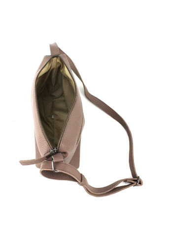 Кожаная сумка женская кросс-боди 810053 коричневая Borsacomoda (348418913)