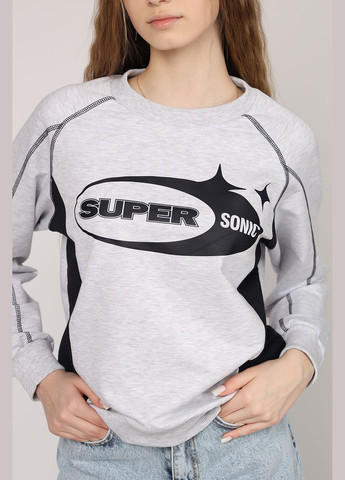 Світло-сірий світшот жіночий колір світло-сірий cb-00270855 Yuki (323142789)