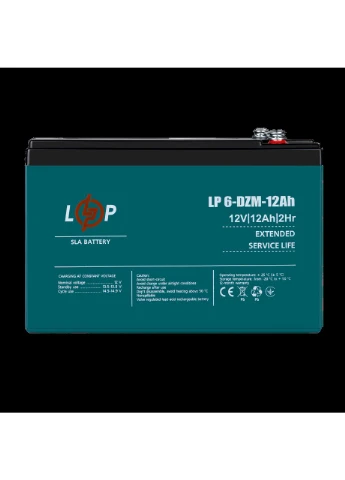 Тягова акумуляторна батарея AGM LP 6-DZM-12 12V 12Ah М5 LogicPower (361344610)