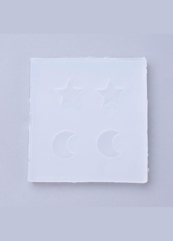 Форма для епоксидної смоли та інших матеріалів Молд півмісяць зірка Силікон 5.2 см x 5 см Finding (316248323)