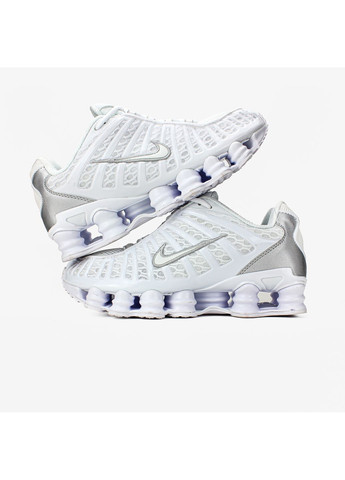 Білі Осінні кросівки чоловічі і жіночі nike shox tl white | найк шокс тл білі No Brand