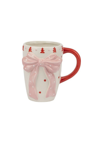 Кружка керамічна «Новорічний бант» колір різнокольоровий CB-00286784 No Brand (365795322)