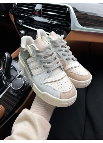 Сірі Осінні кросівки чоловічі adidas forum low white green 2.0 адідас форум No Brand