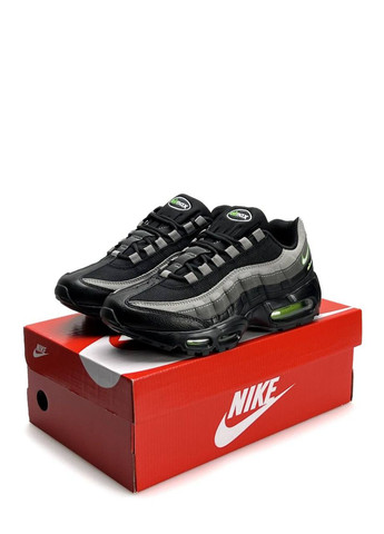 Черные демисезонные кроссовки мужские nike m No Brand Air Max 95 PRM Black Grey Lime