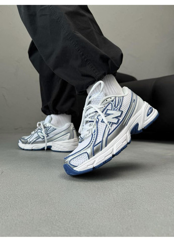 Білі Осінні кросівки чоловічі new balance 740 white blue silver нью беланс 740 No Brand