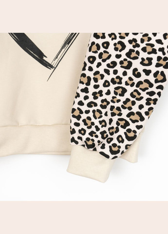 dexter's свитшот dexter`s для девочки leo бежевый