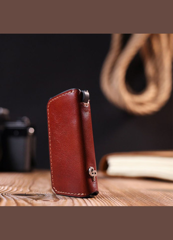 Удобная кожаная ключница 11392 Коричневый Grande Pelle (331908239)