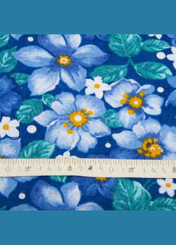 Тканина дитяча фланель квіти блакитні IDEIA (275870452)