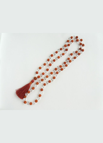 Чотки з Гірського кришталю та Рудракші з вузлами 108 намистин d 8мм No Brand (331293571)