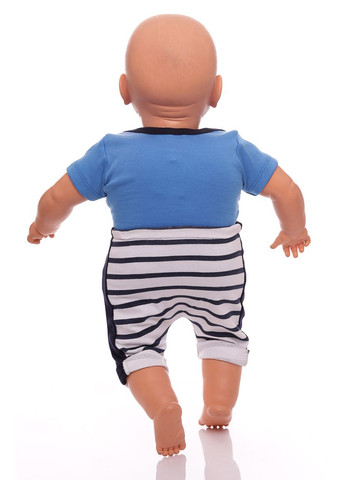 Синий летний боди+шорты смайл 56 см (30551) BABYKROHA
