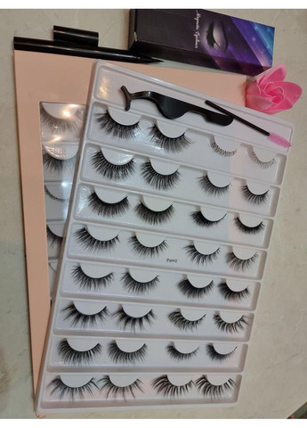 Набір MАКСІ багаторазові вії без магнітів 16 моделей + Маркер підводка для надягання Magnetic Lashes (366668486)