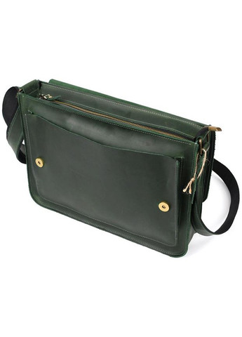 Сумка планшет через плечо мужская из натуральной кожи для телефона и для документов большая Зеленый 38057 LIMARY (355245075)