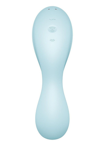Вакуумный смарт стимулятор с вибрацией Curvy Trinity 5 Blue управление со смартфона Satisfyer (298349691)