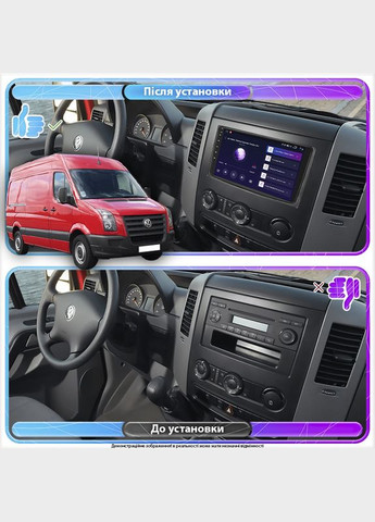 Штатная магнитола для Volkswagen Crafter I 2006-2011 экран 9" 4/64Gb 4G Wi-Fi GPS Top 1шт Lesko (336195421)