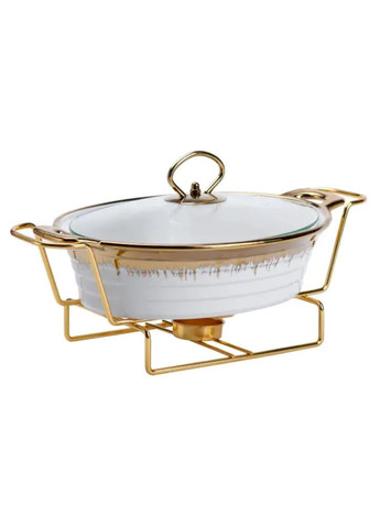 Мармитница керамическая 1 литр круглая, подставка с подогревом Jooki (358705941)