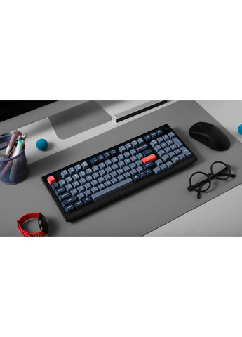 Клавіатура механічна V5 Max 100Key, Gateron Jupiter Banana, Knob, WL/BT/USB-A, Hot-Swap, QMK, EN/UKR, RGB, чорний Keychron (367854295)