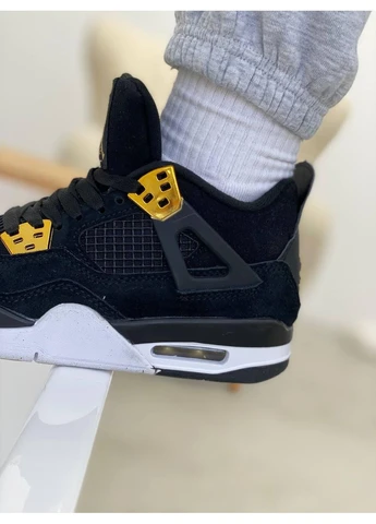 Белые летние кроссовки nike air jordan retro 4 black white найк аир джордан No Brand
