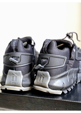 Черные демисезонные кроссовки мужские и женские reebok zig kinetica edge black | рибок зиг кинетика эдж черные No Brand