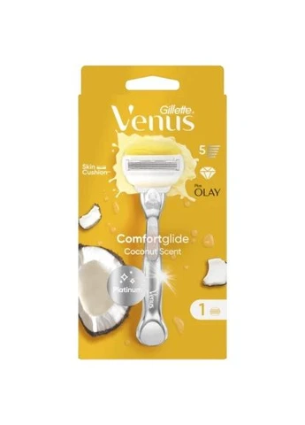 Бритва Venus ComfortGlide Olay з кокосом з 1 змінним картриджем (7702018339877) Gillette Venus ComfortGlide Olay з кокосом з 1 змінним карт (389989011)
