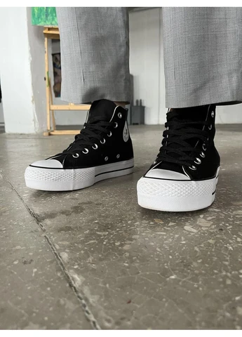 Чорні літні кеди converse lift hight black конверс No Brand