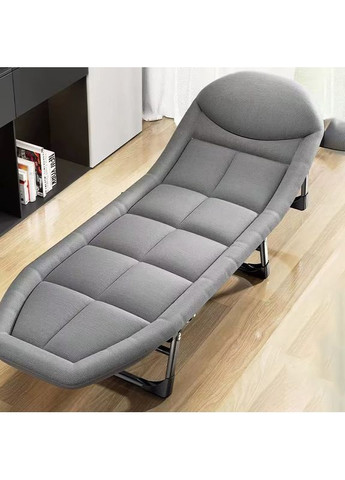 Складаний туристичний шезлонг розкладне ліжко з металевим каркасом портативна розкладачка з навантаженням до 120 кг (RK145) No Brand (361029092)