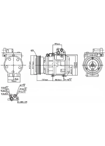 Компресор кондиціонера KIA CARENS II (UN) (06-) 2.0 I 16V 890234-ua Nissens (392542396)
