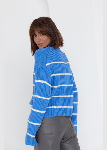 Женский вязаный свитер оверсайз в полоску 01002 Lurex (280909960)
