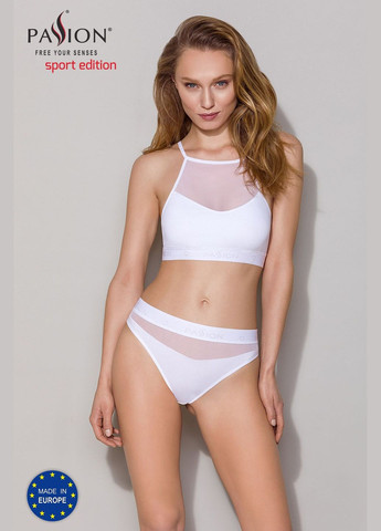Белый демисезонный трусики с прозрачной вставкой ps006 panties white, size Passion