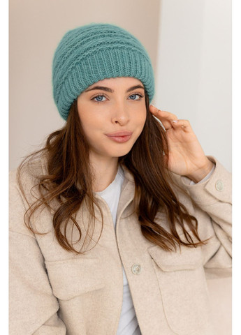 Женская зимняя шапка «Венеция» из ангоры 80% с двойной вязкой No Brand (362098693)