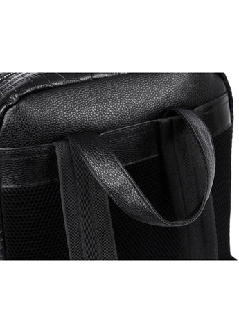 Шкіряний жіночий рюкзак під рептилію чорний великий міський рюкзак з натуральної шкіри крокодил для повсякденного використання ProDobro (363136543)