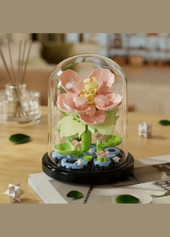 Конструктор квіти в колбі 247 деталей Рожевий (365) No Brand (338222856)